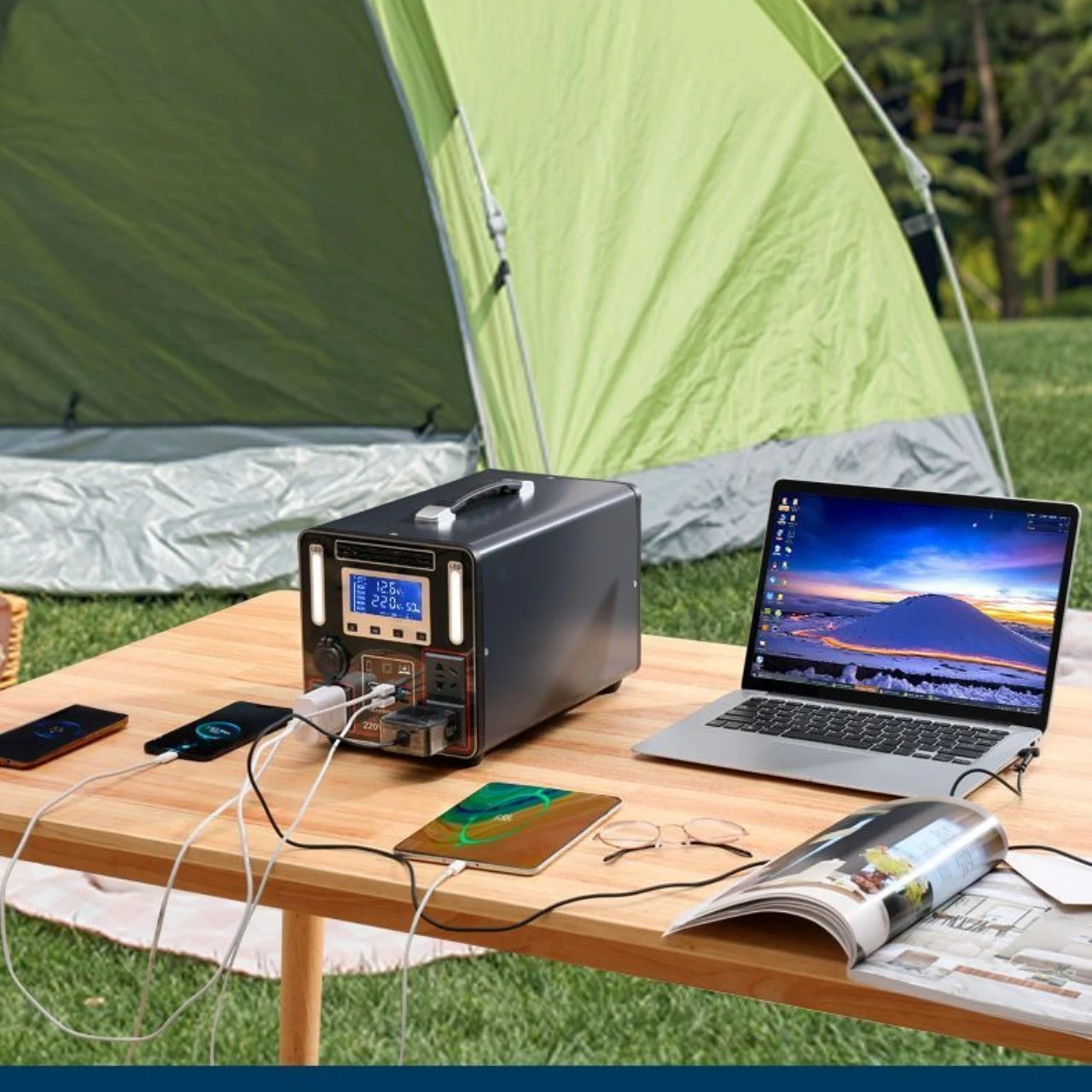 

Портативная электростанция SOLARPLAY 2400 Вт (пик 4800 Вт), аварийный резервный источник питания 2160 Втч, мощный источник питания для дома и улицы, отключение электроэнергии