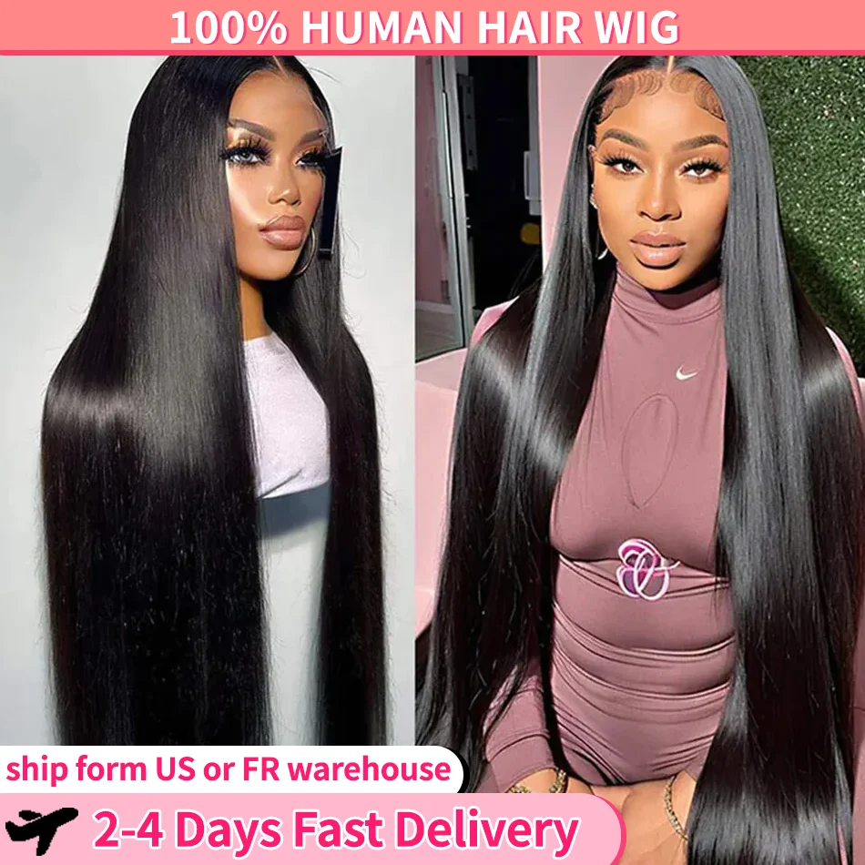 Bone Straight HD 4X4 Lace Closure Wig For Women Indian Human Hair 13x4 13x6 Lace Frontal Wig Remy HD Lace Front Wig Pre Plucked