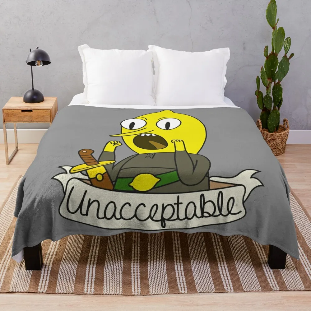 

Lemongrab Throw Blanket manga Stuffeds valentine gift ideas Flannel Blankets