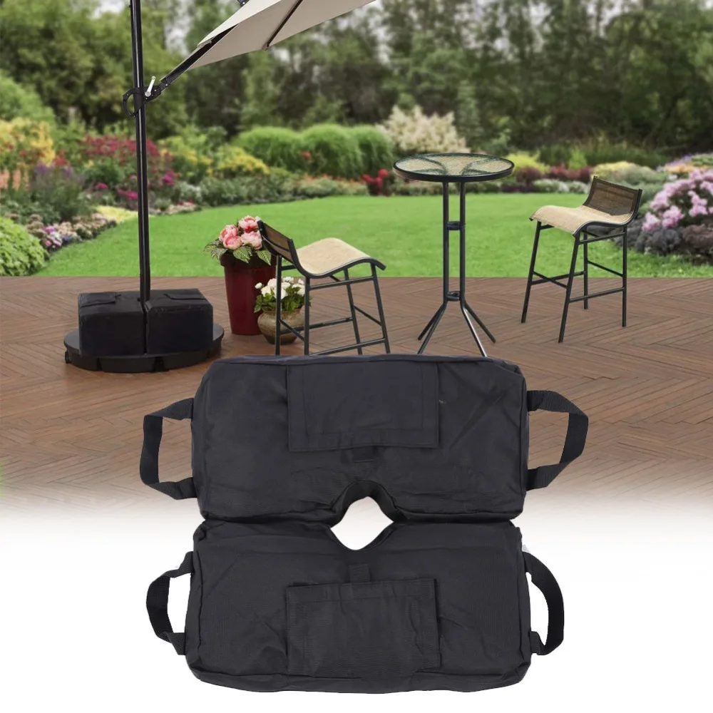Reusable Oxford Cloth Sandbag Heavy Duty Waterproof Fabric Weight Bag Foldable Design Fillable Pouch Sand Pouch Garden Parasol