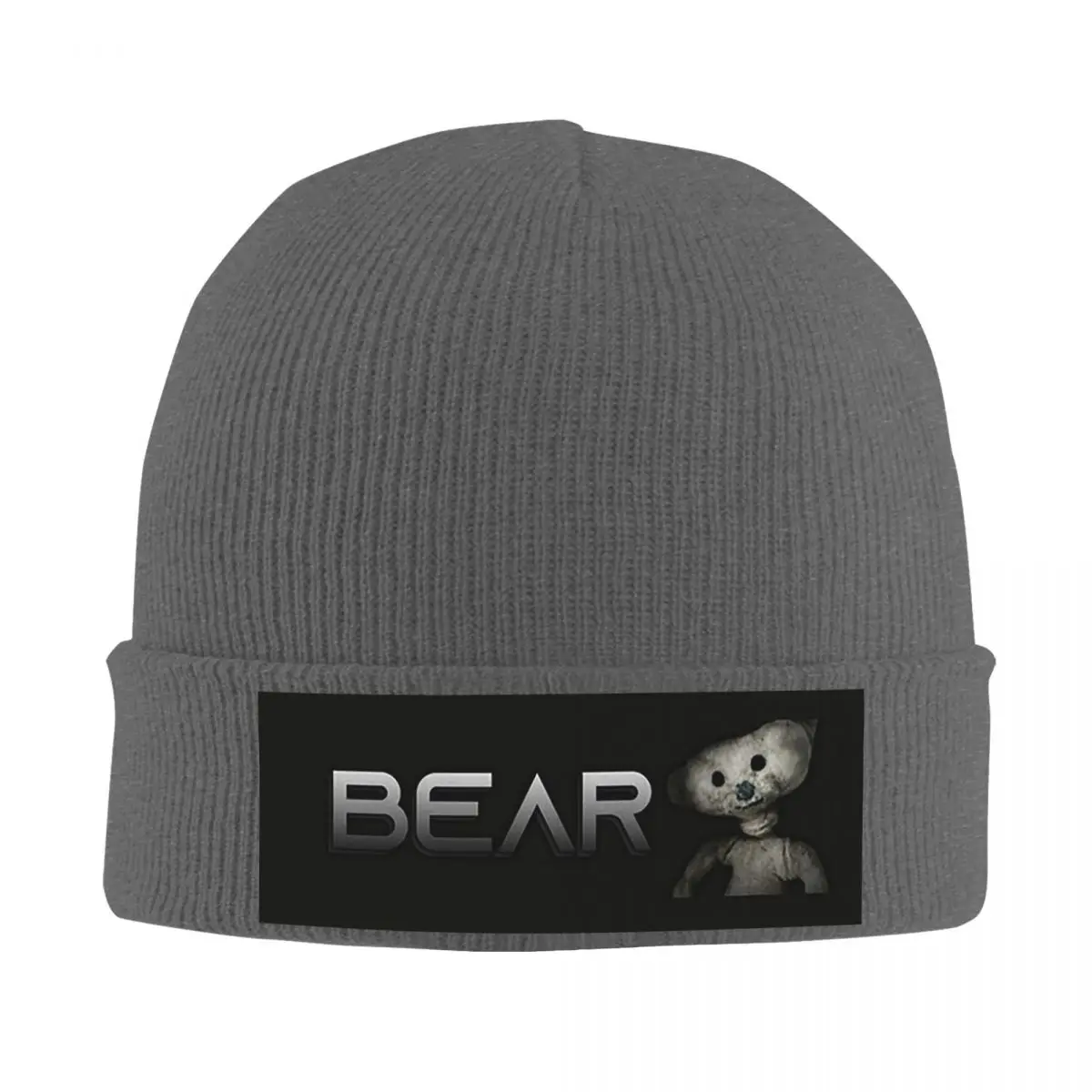 Bear Alpha Warm Knitted Cap Fashion Bonnet Hat Autumn Winter Outdoor Beanies Hats for Unisex Adult