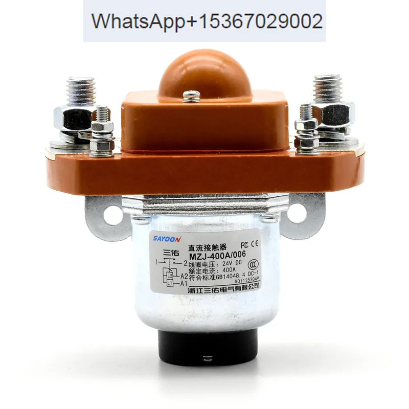 MZJ-400A ZJ400A 1NO Normal-Open 12V 24V 36V 48V 72V SZJ400A DC Contactor for Motor Forklift Electromobile Grab Vehicle Car Winch