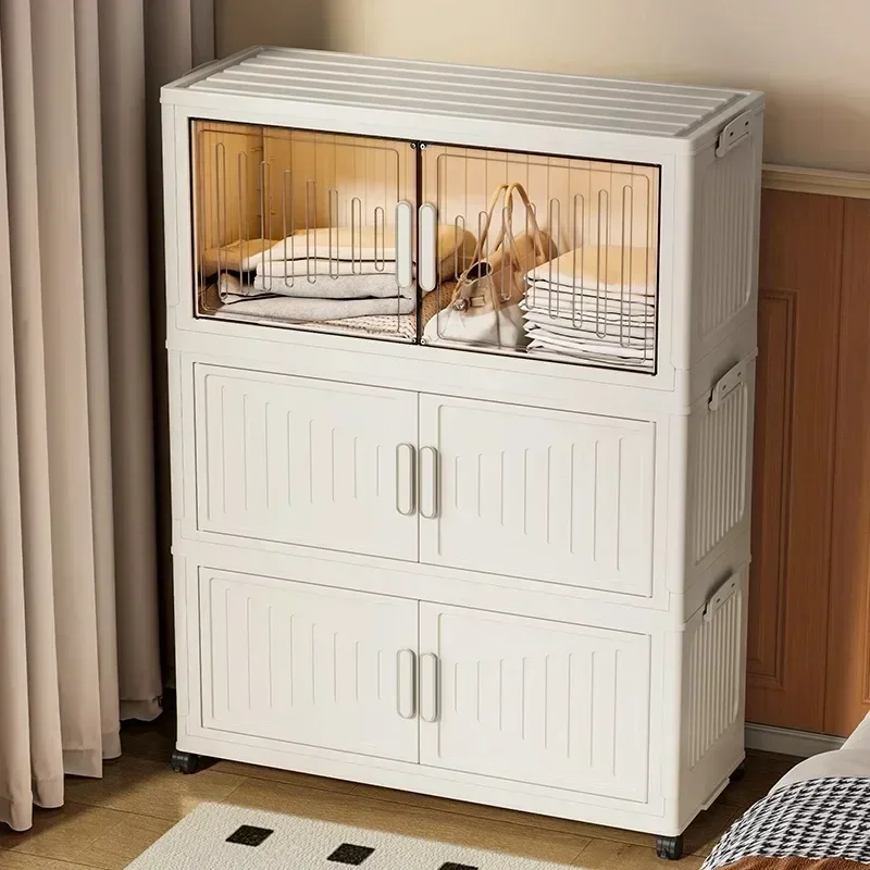 Storage Cabinets, Lockers, Lockers, Household Multi-layer Baby Clothes, Snacks, Sundries, Plastic Foldable Cabinets