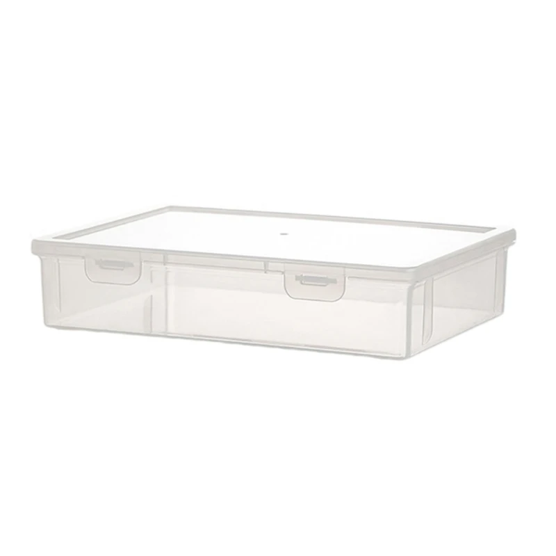 

Y5LB Stackable Document Case Water Resistant File Organiser Clear Storage Box for Files Notebook Documents Certificates