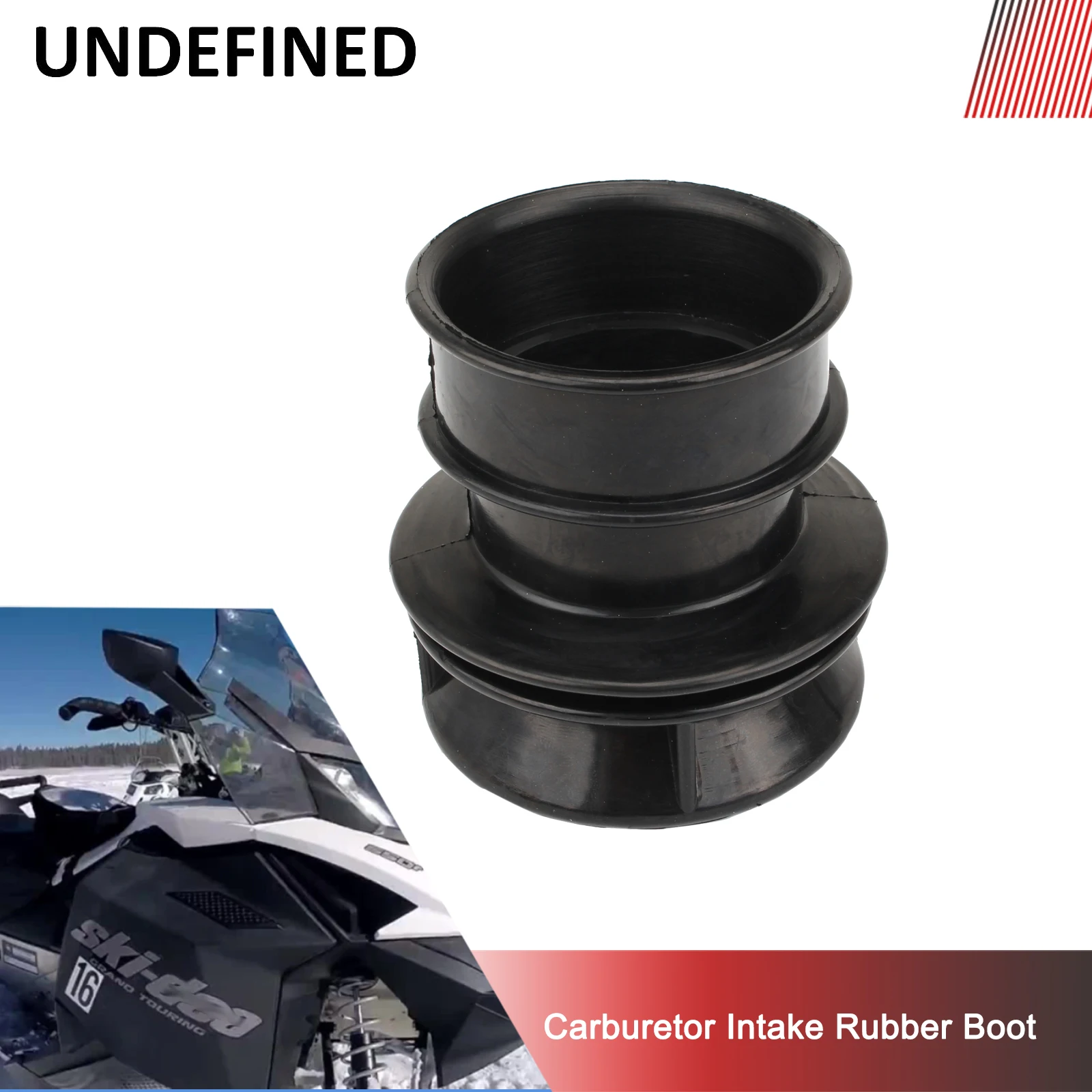 Motorcycle Carburetor Intake for Ski Doo Carb Flange Rubber Adapter Joint Boot 570135800 Black Accessories Parts