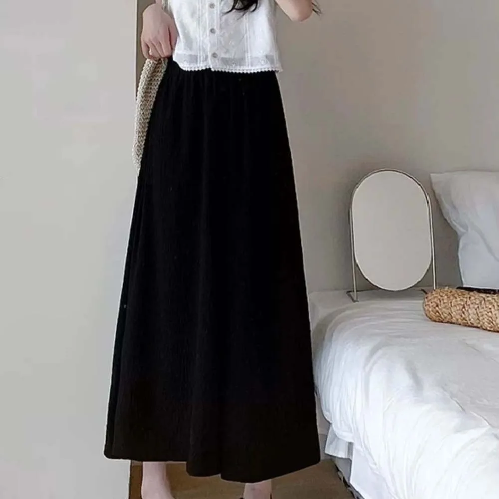 

Ice Silk Ice Silk Wide Leg Pants Skirt Solid Color Korean Style Wide Leg Pants for Women Loose Thin Women's Harem Pants Summer