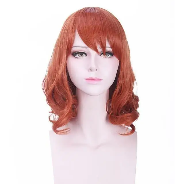 

Miss Kobayashi's Dragon Maid Saikawa Riko Cosplay Wig 40cm Orange Synthetic Curly Hair