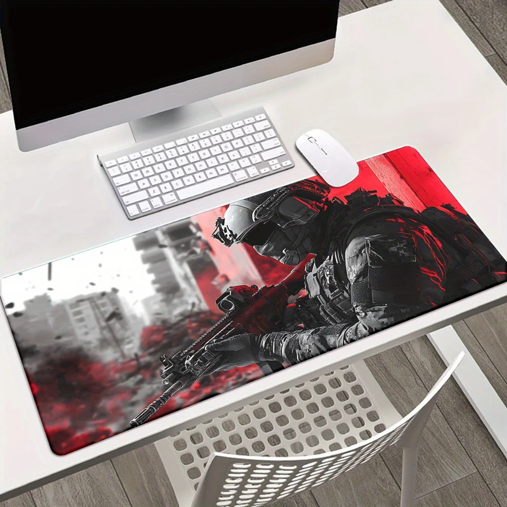 Handsome Soldier Gaming Mouse Pad 900x400x3MM Anti-Slip Rubber Desk Mat for PC Laptop desk pad HD Office gaming Accessory table