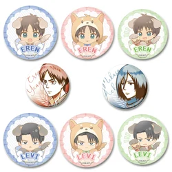 Attack on Titan Pin Cute Anime Brooches Eren Levi Armin Arlert Erwin Cartoon Badge Pin for Backpack Hat Jewelry Accessories Gift