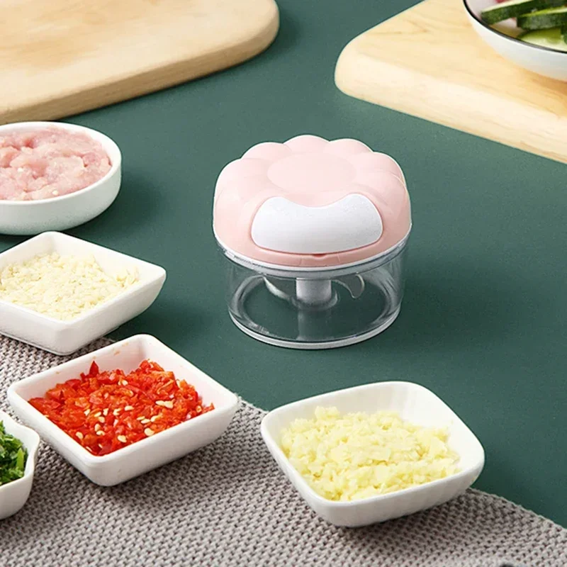 Portable Vegetable and Food Cutter Manual Garlic Puller Fruit Chopper   Kitchen Too Multi-function Meat Grinder