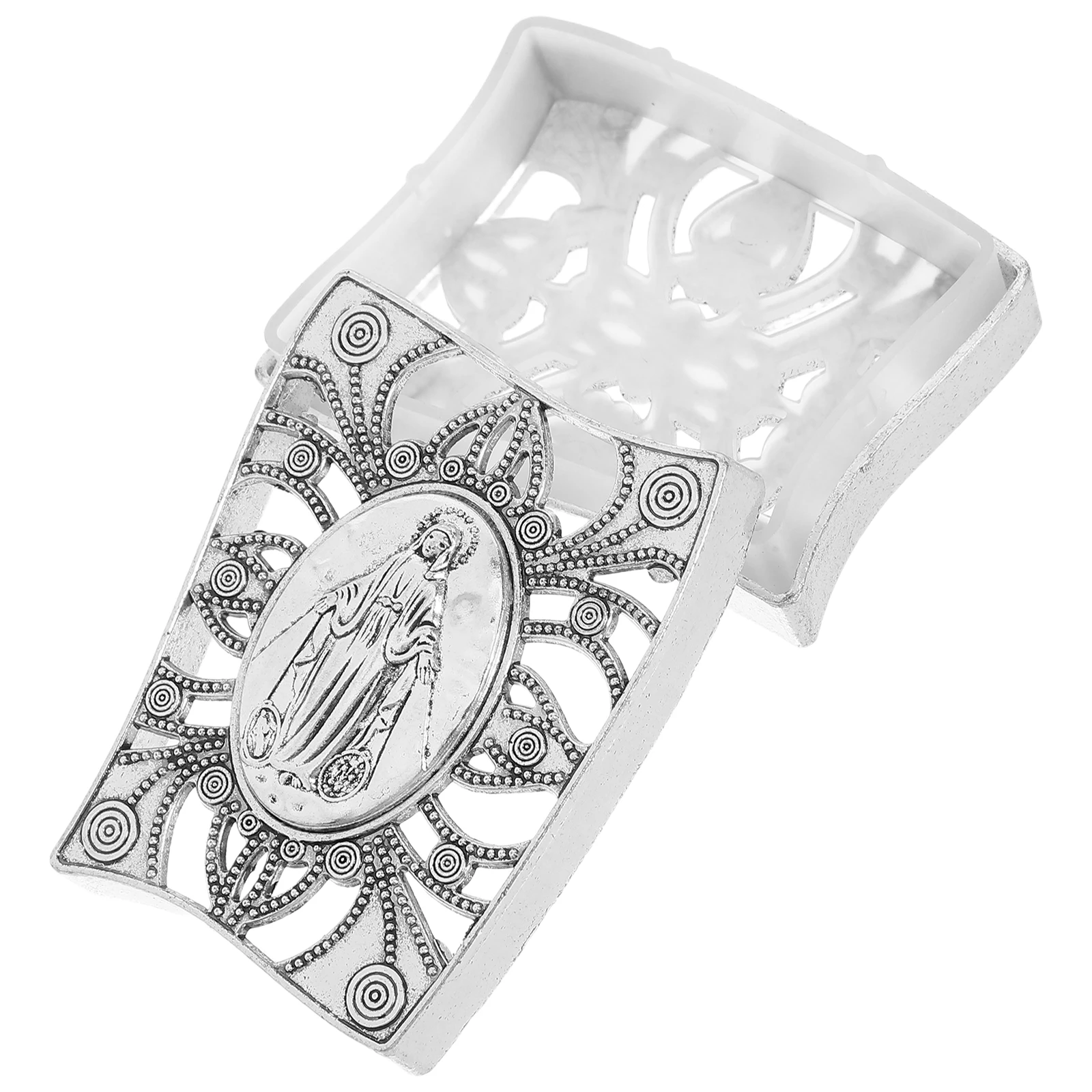 

Rosary Box Zinc Alloy Hollow Design Jewelry Case Vintage Bead Storage Necklace Bracelet Gift Packaging Decorative Container