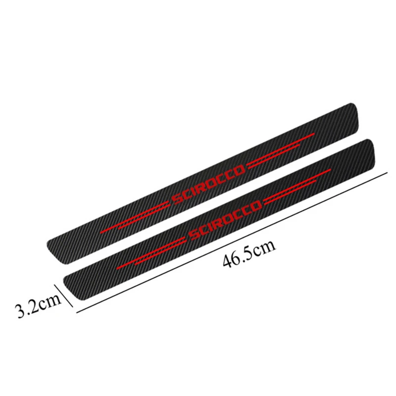 4PCS Carbon Fiber Car Door Trim Decals Sticker For VW GTI R Scirocco Jetta Passat B7 B6 B8 GOLF 7 MK7 MK5 MK6 POLO 6R 6C 9N 9N3