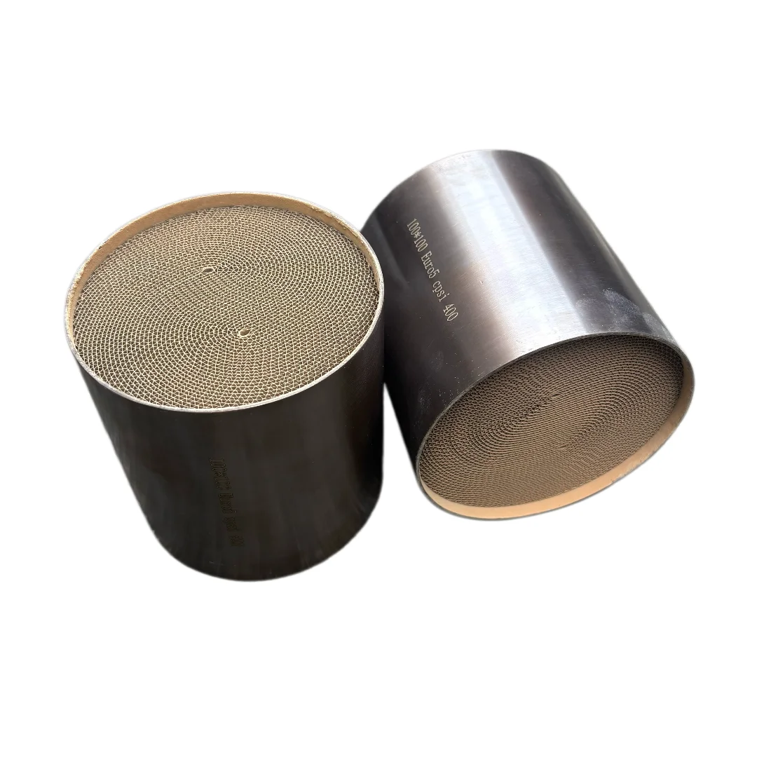 Universal Weld-In Metallic Honeycomb Catalytic Converter 400 CPSI 100x100mm 120x80mm for Car Exhaust