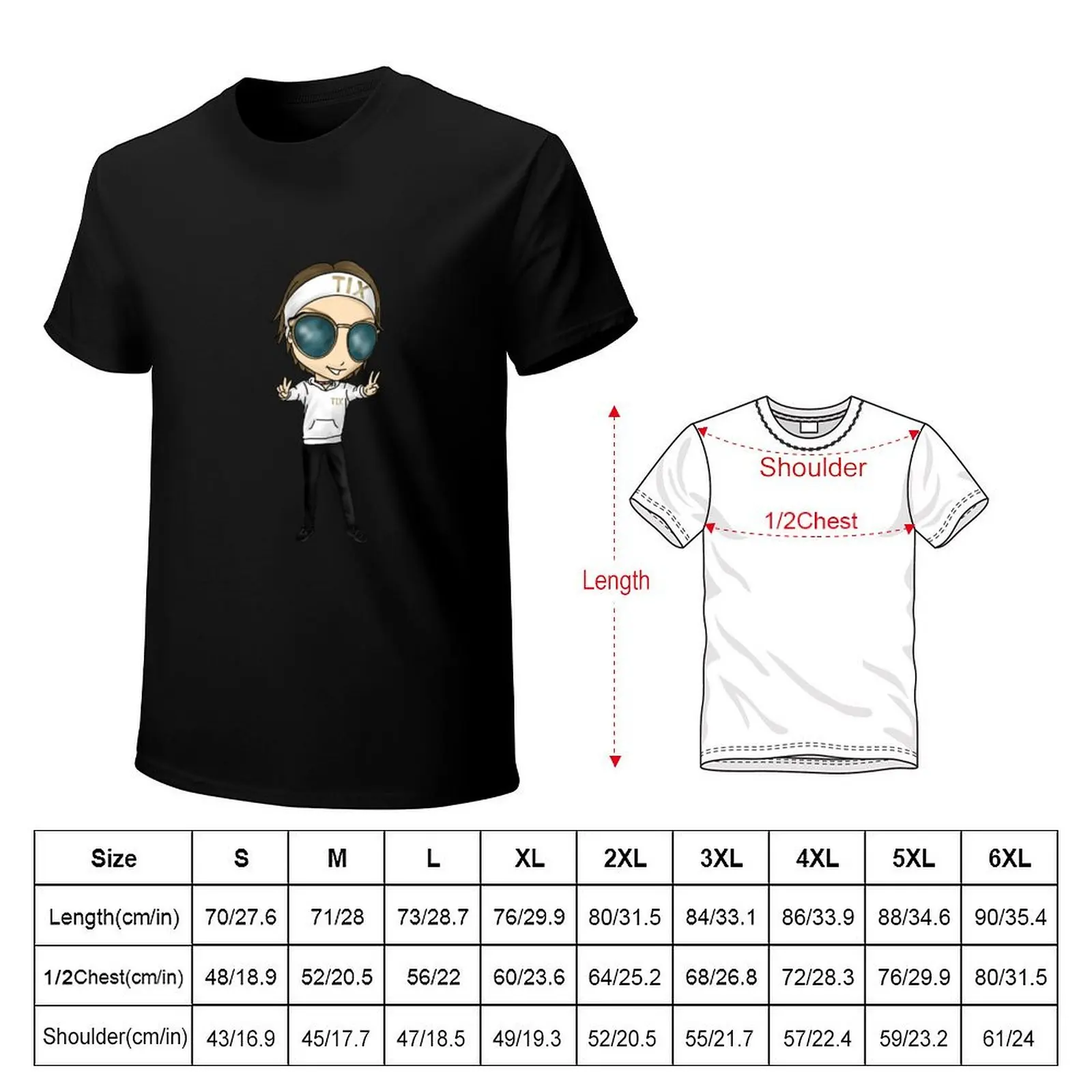 TIX Andreas Haukeland Peace (with sunglasses) Fallen Angel Eurovision 2021 Norway T-Shirt Simple Graphic Design T-Shirt