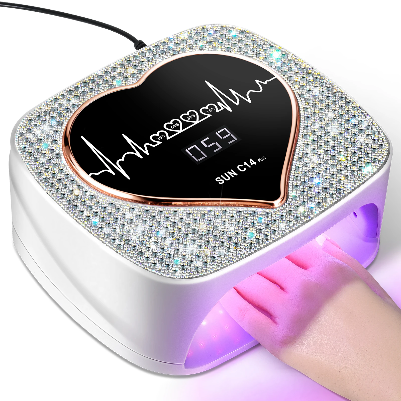 

Профессиональная УФ-светодиодная лампа для маникюра с 67 светодиодами, 4 таймерами и автоматическим датчиком для сушки гель-лака, инструмент для полимеризации.