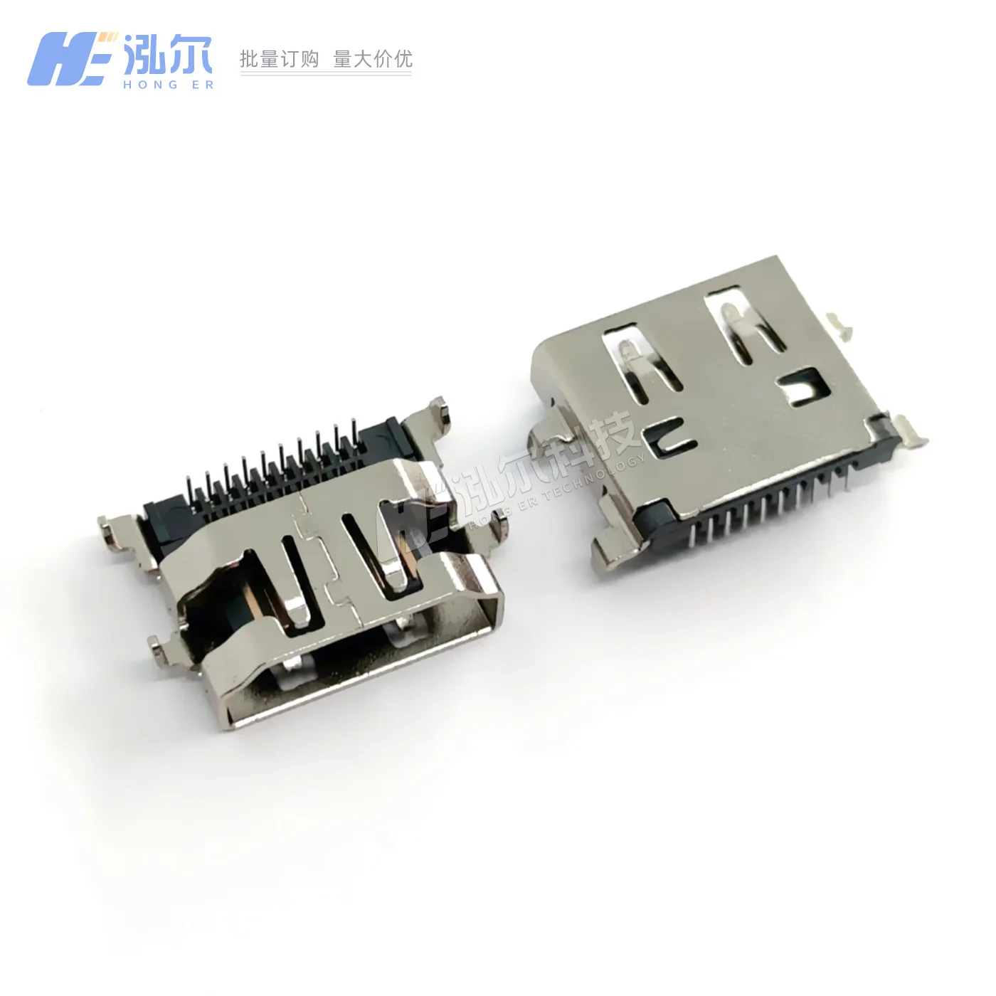 For HDMI femalesink 2.2/2 45/3.7 mm DIP-19PIN with elastic horizontal connector interface