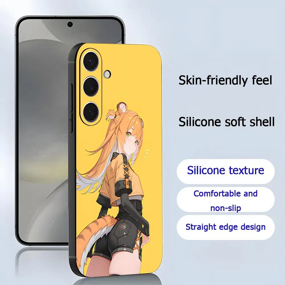 حافظة هاتف Zenless Zone Zero Ju Fufu ZZZ لهاتف سامسونج جالاكسي S25 S24 S23 S22 S21 S20 Plus Ultra Note20 Soft Black #4