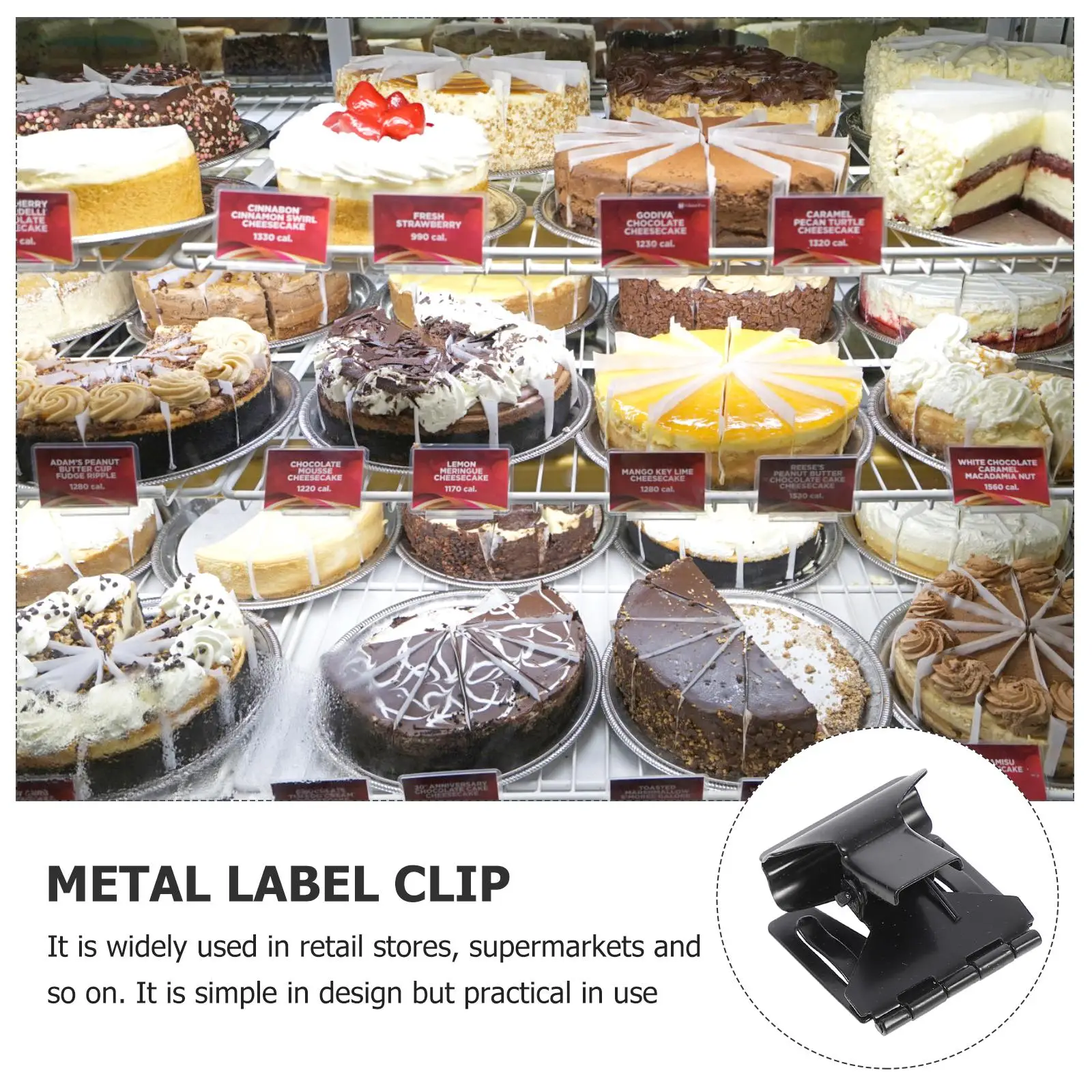 5 Buah Klip Rak Logam Ringan Tempat Label Harga Rak Label Klem Pajangan Tanda untuk Toko Ritel Supermarket