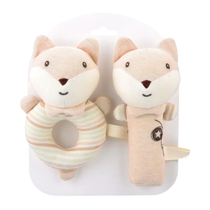 New Baby Hand Bells Rattles Cute Long Ear Bunny Plush Shaking Toys Baby Rattle Toys Newborn Gift Hand Bell Early Educational Toy