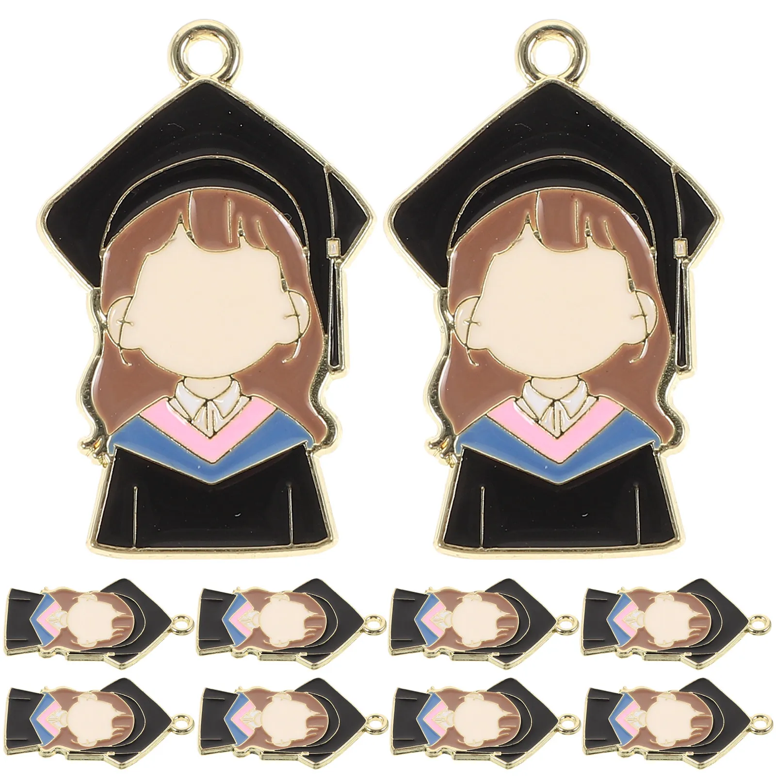 

10 шт. металлических подвесок-шармов «Девочка-врач» для изготовления браслетов, брелоков, украшений, декоративных элементов для выпускных поделок и сумок