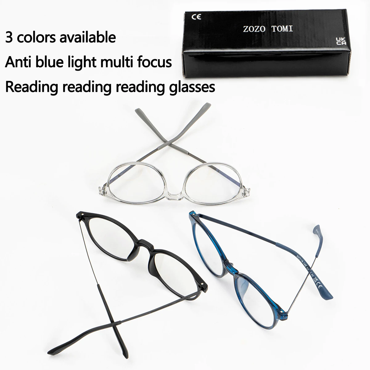 Progressive multifokale Lesebrille, photochrom, klare Sicht, runder Rahmen, leicht zu tragen, stilvolles Aussehen, geeignet für Männer und Frauen – Detail 2