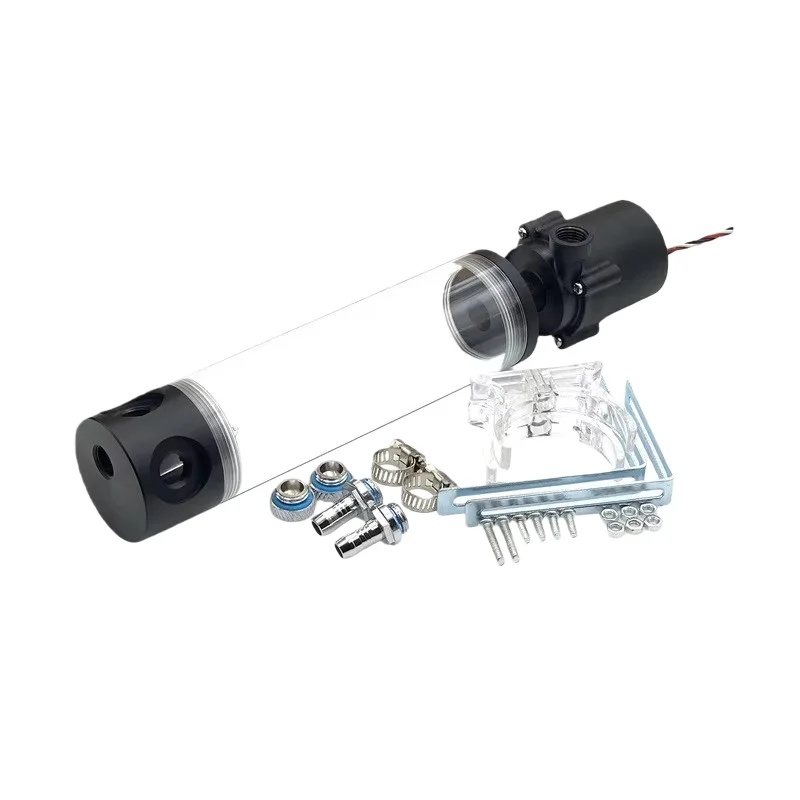 Water-Cooled Circulating Water Pump SC600 Pump Box Combination for Computer/Tram/Electric Motorcycle Cylindrical Water Tank