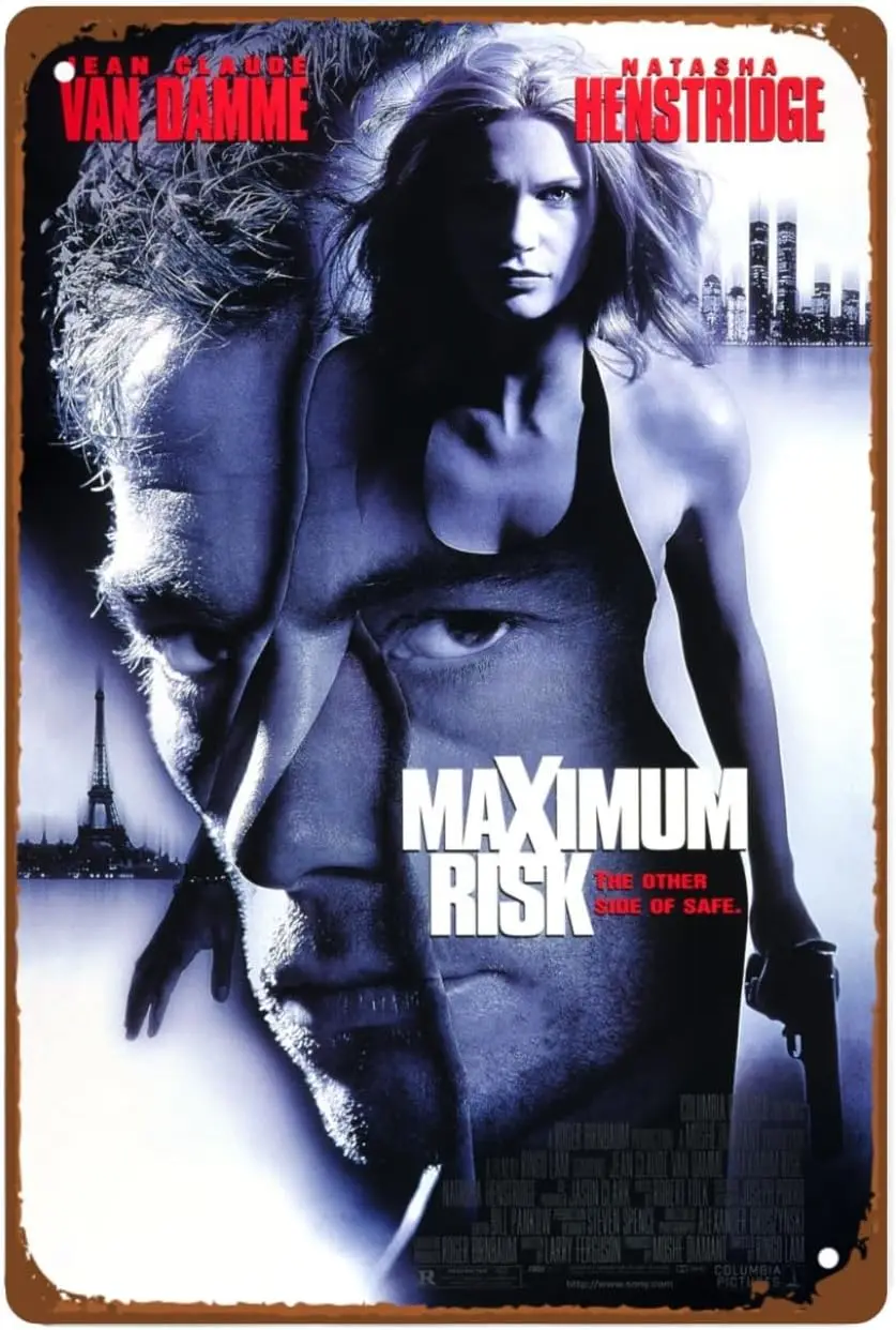Maximum Risk Movie Metal Wall Tin Sign art Room Decor Man Cave Retro Gift Vintage Decorations