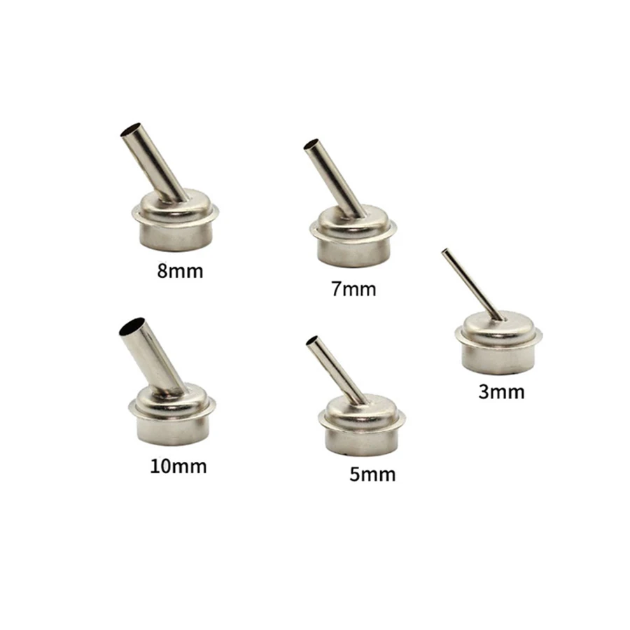 

5Pcs 45 Degree Bent Curved Heat Hot air Gun Nozzles 3/5/7/8/10mm For QUICK 861DW Soldering Station