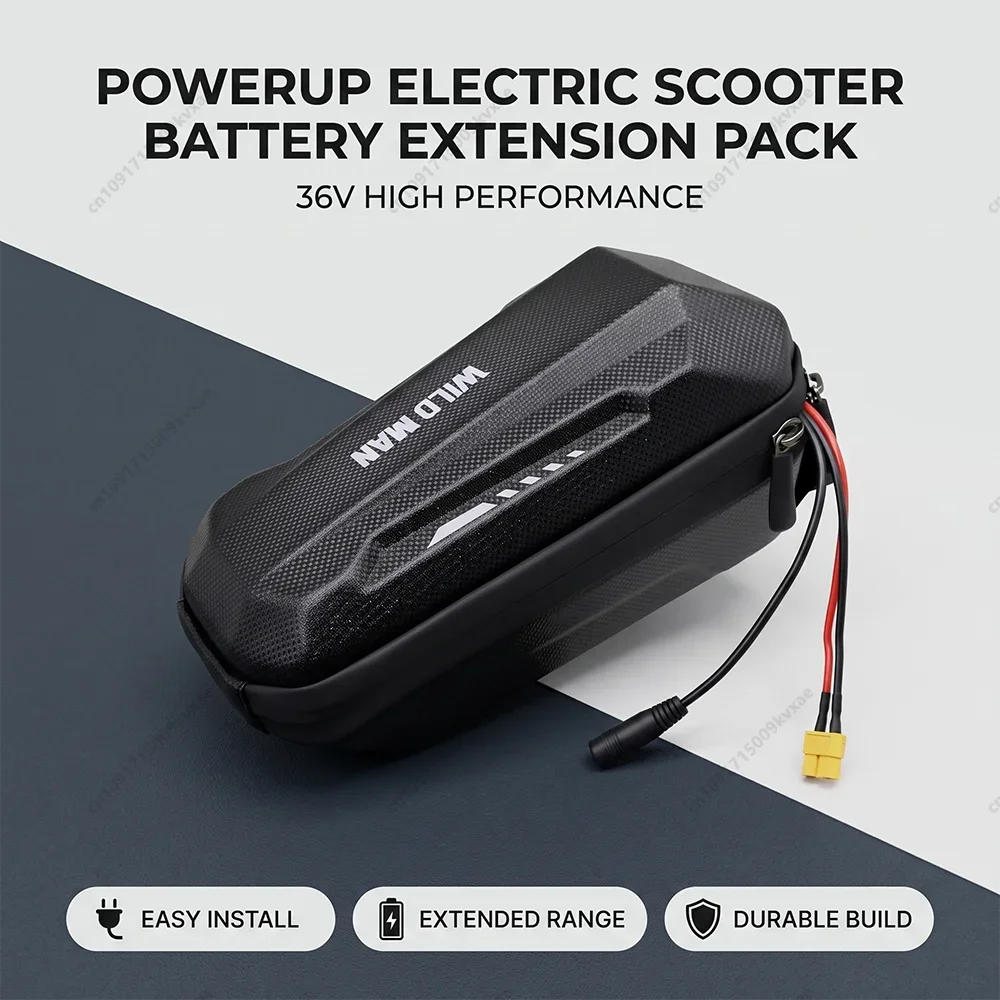 for Mi M365 Pro2 1S Scooter 36V Extra Battery Upgrade, 4.4Ah 12Ah Parallel Li-ion Expansion Pack with Storage Carrying Bag