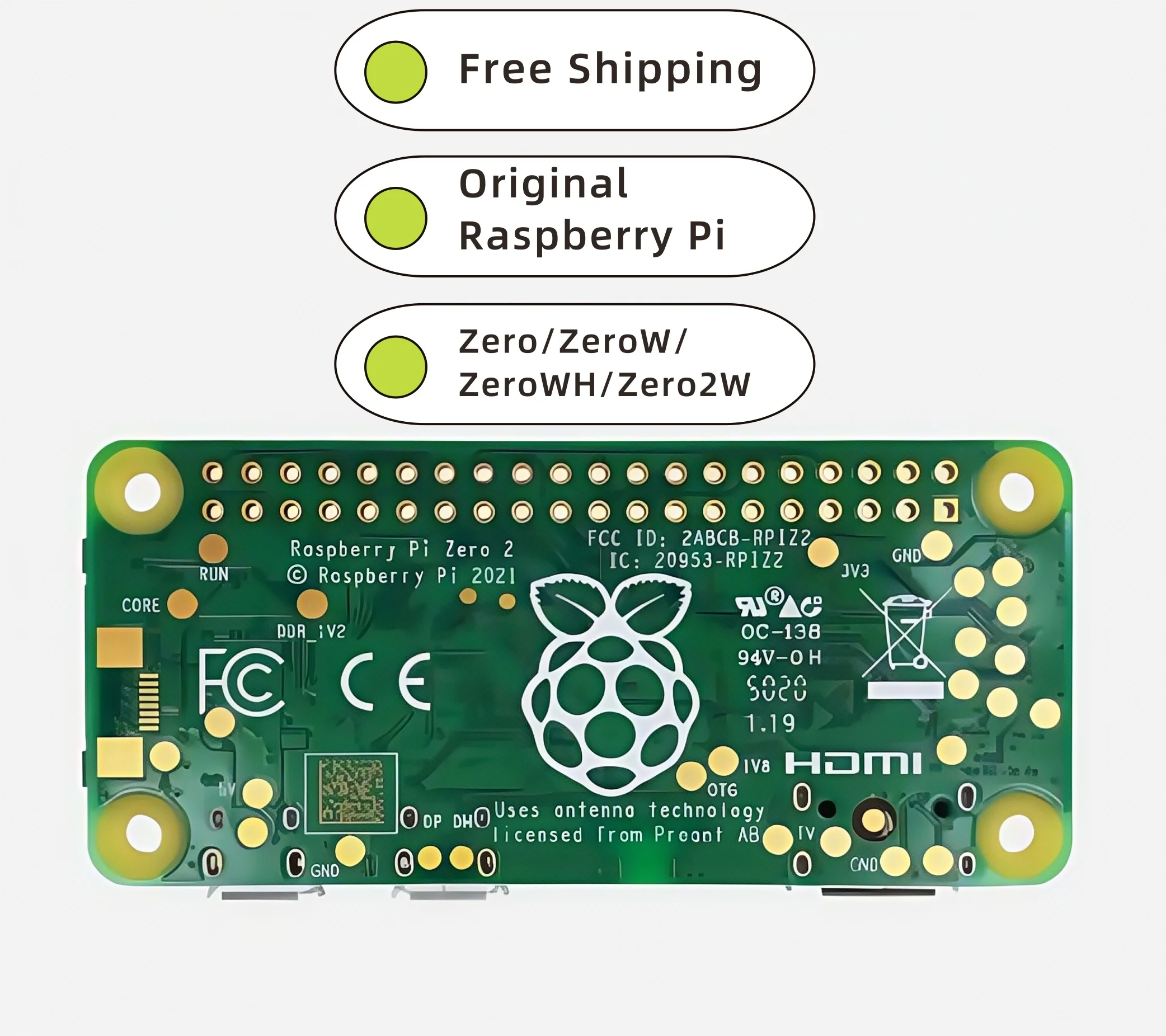 Raspberry Pi zero H/W/WH/2W/2WH