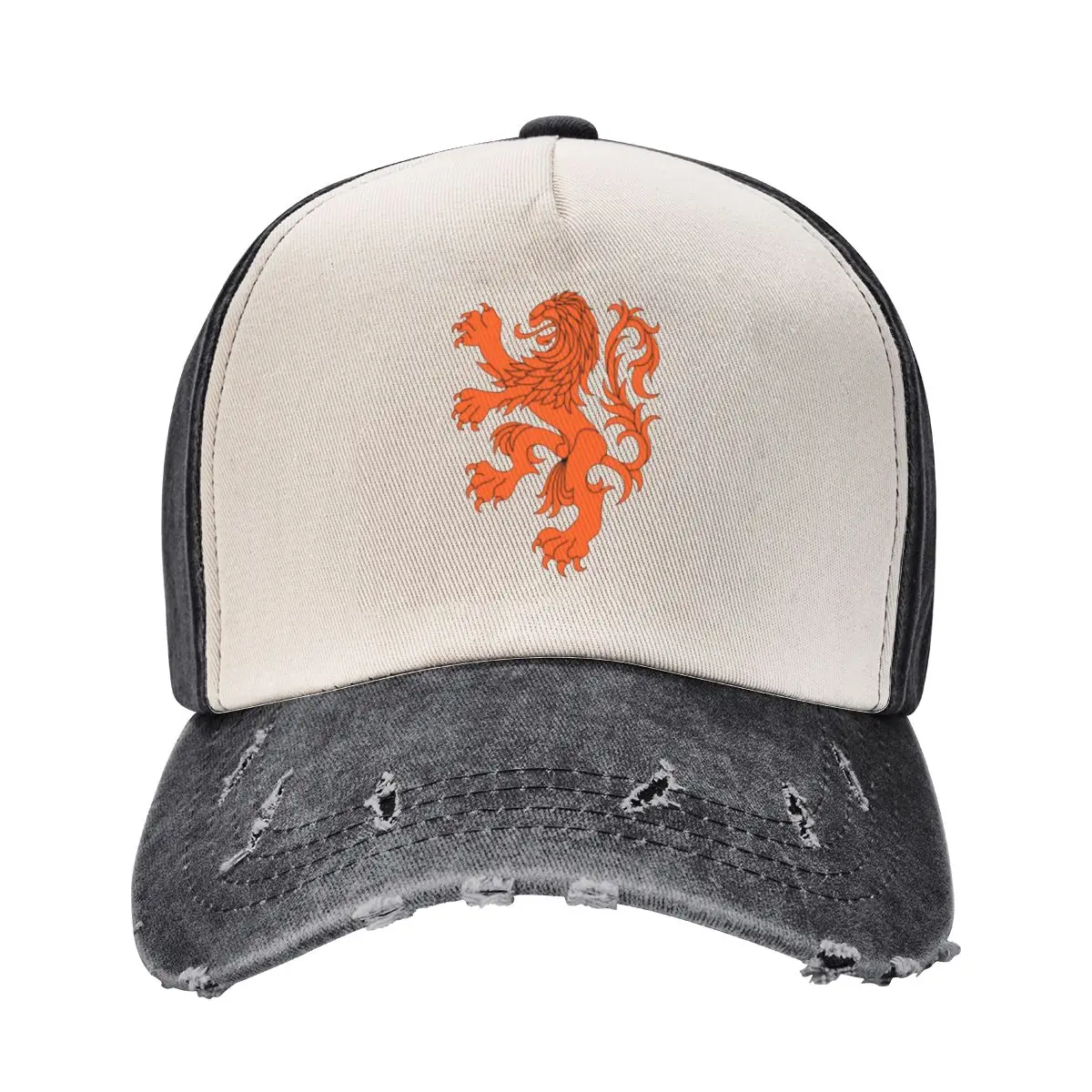 Dutch Lion (Orange/Black Outline On Black) Baseball Cap Dropshipping Hat Man Luxury Trucker Hats For Men Women's