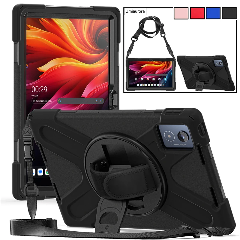 For LenovoTab K11 Plus 11.5 inch TB352XU TB352FU Shockproof Silicon PC Tablet Case Stand Hand Shoulder Strap Rugged Cover Funda