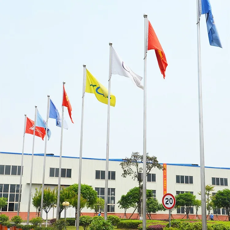 Supplier Manufacture 20ft Flag Pole 6 Meter Electric Motorized Flagpole Easy Operation Polish Electrical Pole Flagstaff