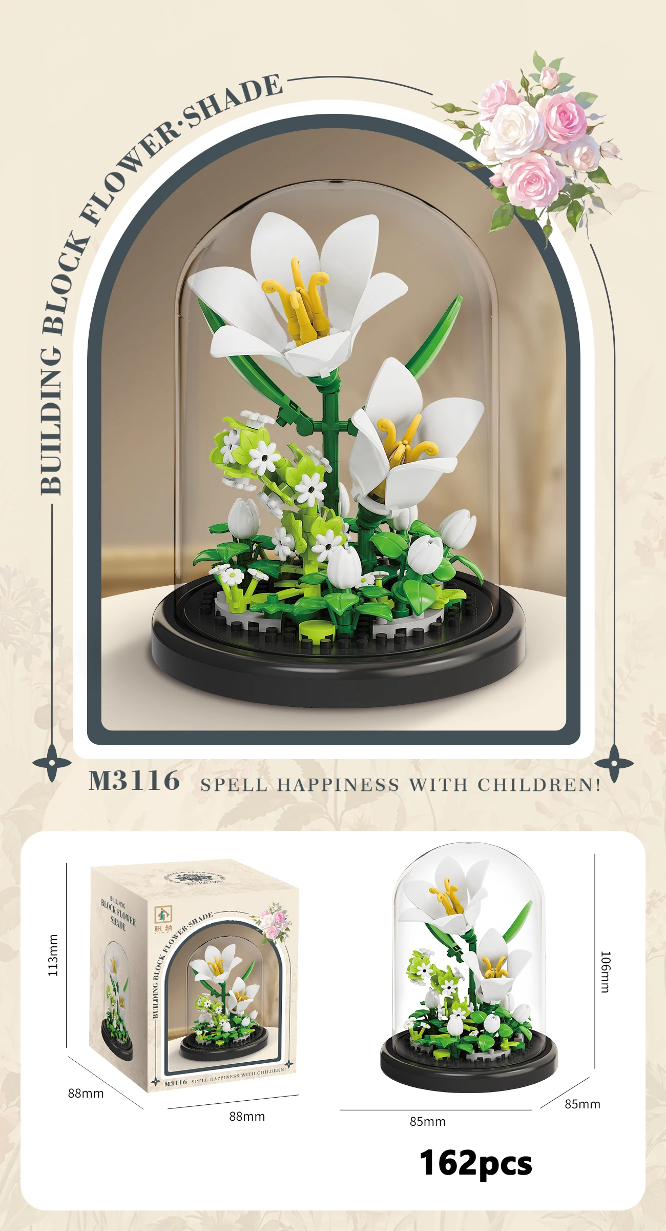 Eeuwige Bloemboeket Bonsai Potplant Micro Bouwstenen Model Woondecoratie Puzzel Speelgoed Kinderen Verjaardag Kerstcadeaus