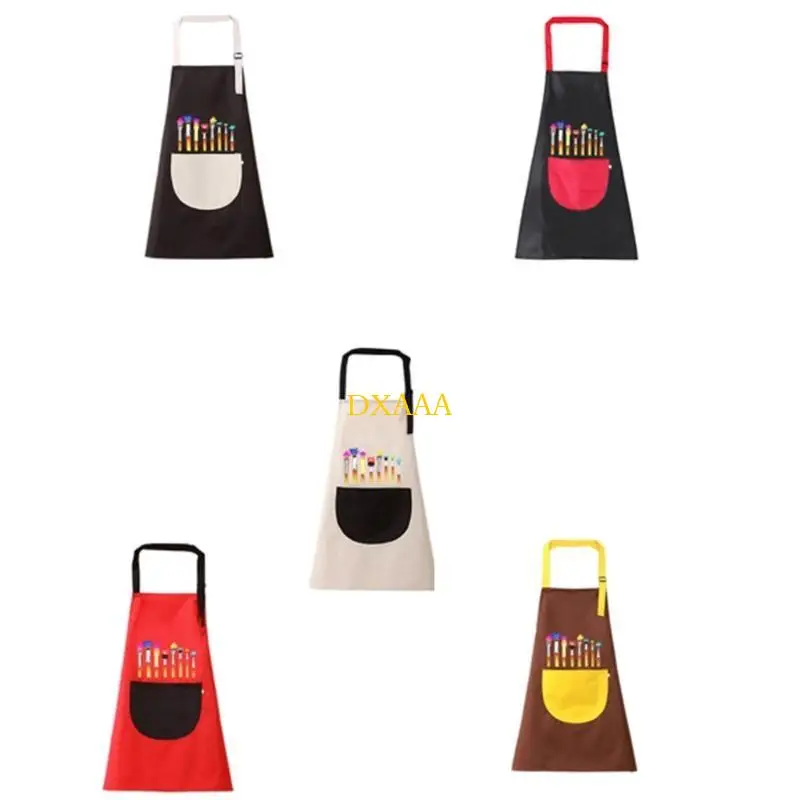 DXAA Childrens Painting Apron with Front Pocket Kid Craft Apron Toddler Cooking Apron - view 2