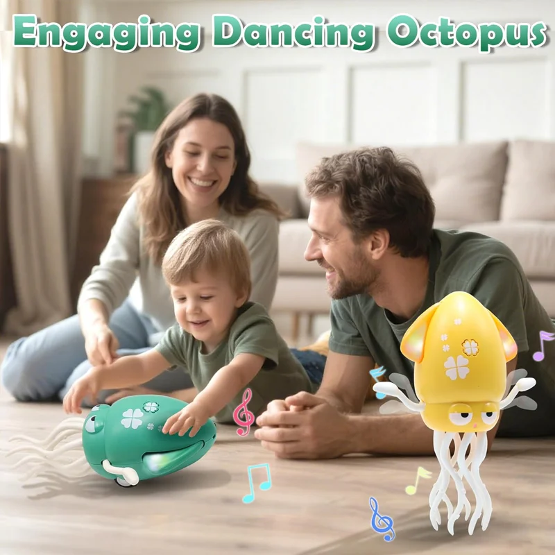 جديد الرقص الأخطبوط ألعاب الأطفال ماجيك الموسيقية الزحف البطن الوقت لعبة طفل ألعاب حسية لعمر 3-6 سنوات صبي فتاة هدية عيد ميلاد #2