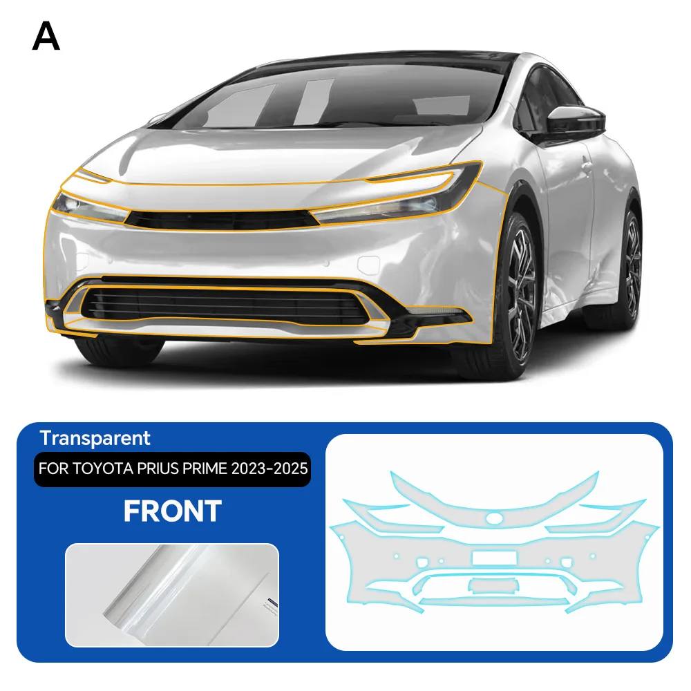 

For Toyota Prius Prime 2023-2025 TPU Bumper Hood Scratch-Resistant Self-Healing Paint Protection Film Invisible Pre-cut PPF Kit