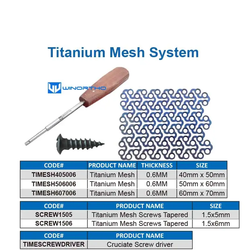 Titanium Mesh System veterinary orthopedic instruments  TPLO pet animal surgical  winortho surgical tools AO