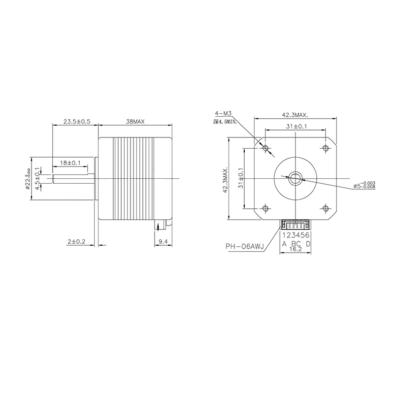 Silnik krokowy Nema 17 40mm 17HS4401-D 40N.cm 1.5A 12V 42BYGH 4-przewodowy do drukarki 3D CNC Reprap 42 silnik krokowy