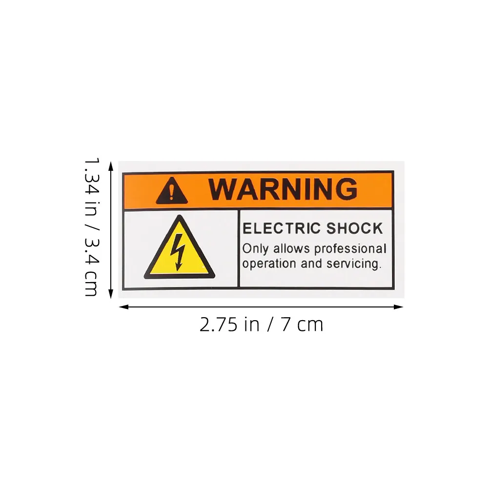 High Voltage Warning Sticker Electrical Hazard Label Shock Risk Safety Sign Clear English Chinese Text for Maintenance Operation