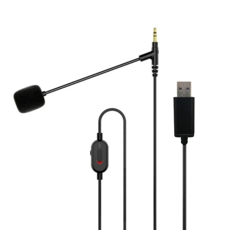 SZYA MultiFunctional Boom Mic Cable for WH1000XM5 XM4 for Gamings Competitions, Online Meetings, Voice Chats, Recordings