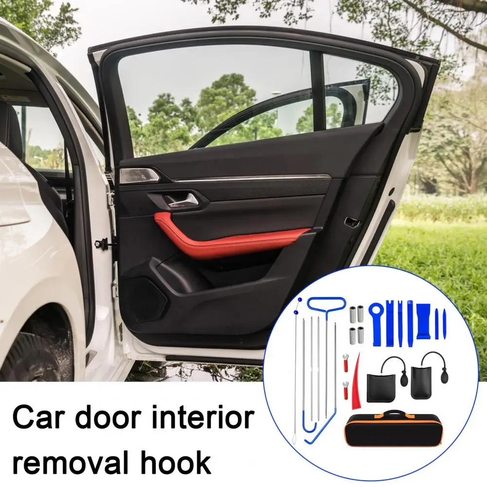 

1 Set Car Door Clip Removal Tool Flexible Segmented Tool with Non-Slip Nuts Rust-Resistant Wrench Removable Hook for Auto