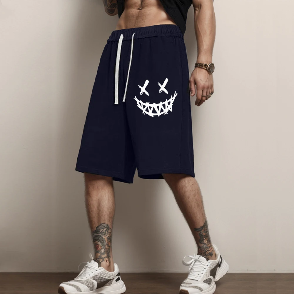 Fashion Men\'s Beach Shorts Funny Graphics Print Sweat Pant Hip Hop Breathable Sports Casual Shorts Sweatpants Breeches