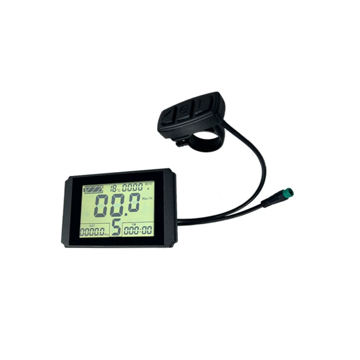 KT-LCD10H Display Ebike Meter with 5Pins Waterproof Plug 24V/36V/48V for KT Controller Kit Ebike Parts