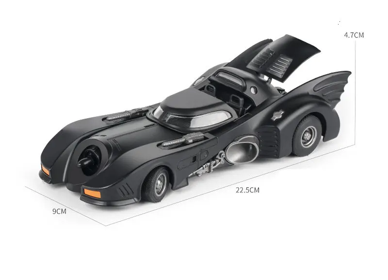 1/24 klassische Film Auto Legierung Batmobil Bat Sport Auto Modell Diecast Metall Spielzeug Racing Auto Modell Sound Licht Simulation Kinder Geschenke – Detail 2