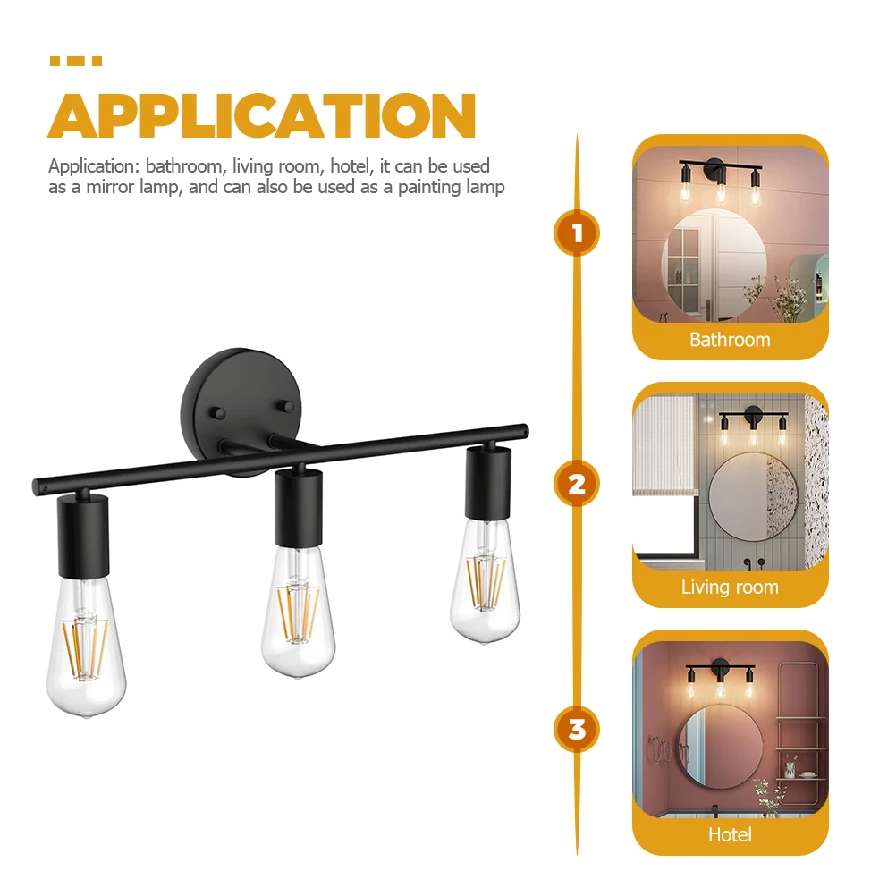 

Iron Wall Decorative Fixture Light Decorative Wall Light Fixture E26 Base Socket Bedroom Foyer Entrance Lighting