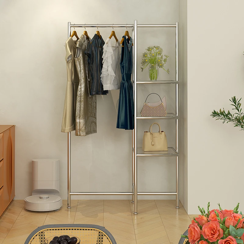 Clothes drying rack on the floor, household  drying, balcony, bedroom  hanging rack, indoor  rack