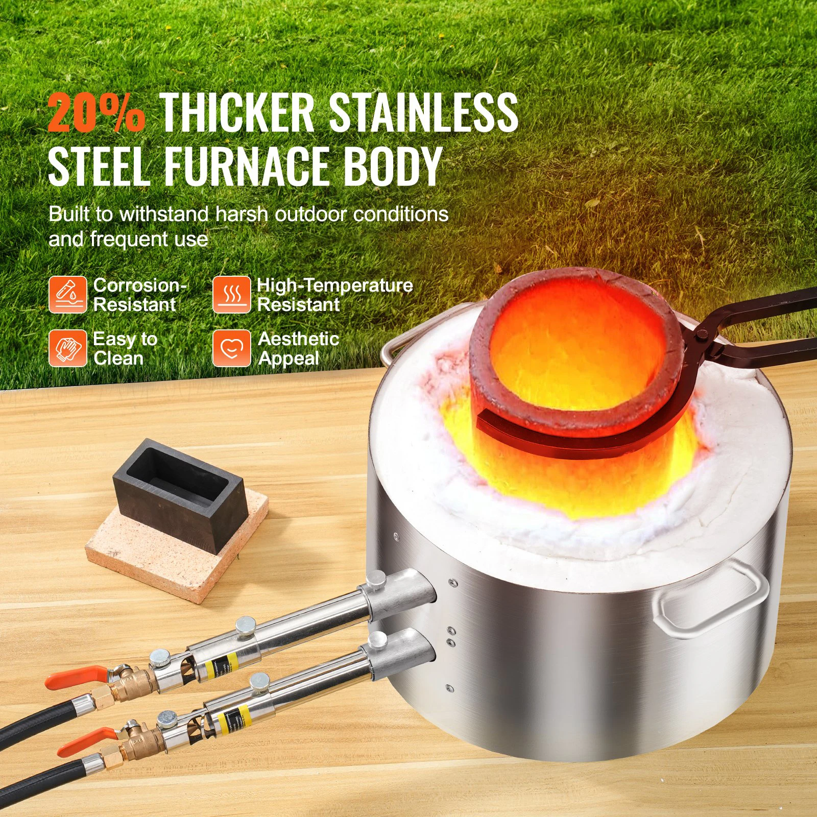 16KG Large Capacity Metal Melting Furnace Kit Home Foundry Kiln for Gold Silver Copper Scrap Recycling Casting