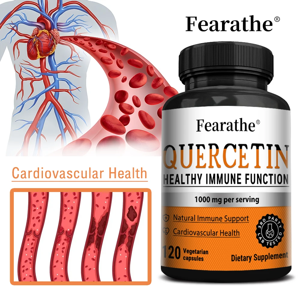 Quercetin 1000mg Supplement Softgel Immune Support Supplements for Respiratory, Cellular Health & Seasonal Allergies