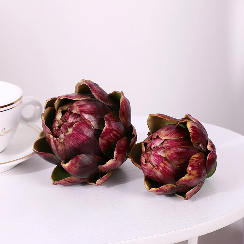 plant kitchen flower faux fruit home home decorations artificial artichoke artificial decorations faux artichokes